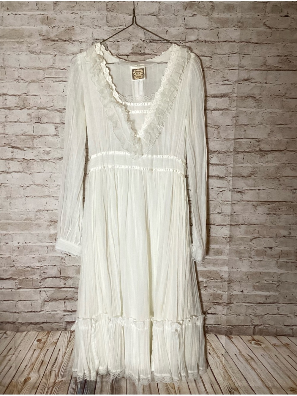 Gunne Sax by Jeassica McClintock white Vintage Praire dress
